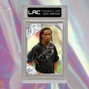 Ronaldinho Signed Autograph Card Print Signature Football Gift