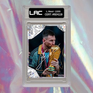 Lionel Messi Signed Autograph Card Print Signature Football Gift