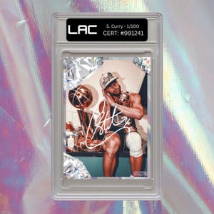 Steph Curry Signed Autograph Card Print Signature NBA Gift