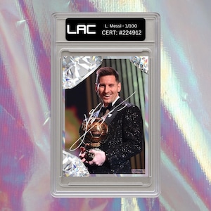 Lionel Messi Signed Autograph Card Print Signature Football Gift