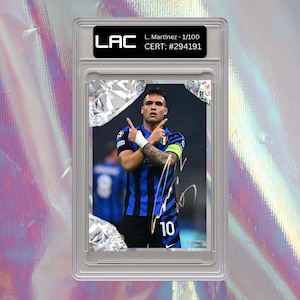 Lautaro Martinez Signed Autograph Card Print Signature Football Gift