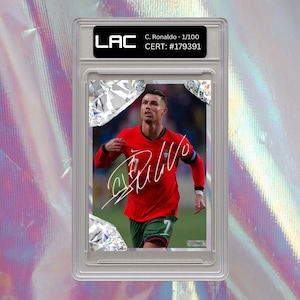 Cristiano Ronaldo Signed Autograph Card Print Signature Football Gift