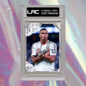 Kylian Mbappe Signed Autograph Card Print Signature Football Gift