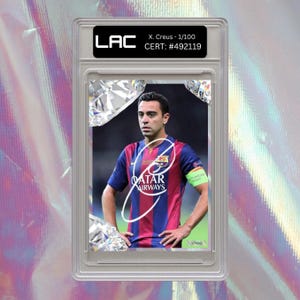 Xavi Signed Autograph Card Print Signature Football Gift
