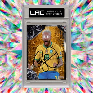 Neymar Signed Autograph Card Print Signature Football Gift
