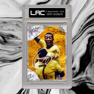 Pele Signed Autograph Card Print Signature Football Gift