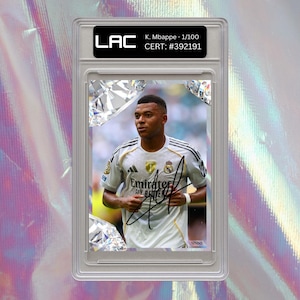 Kylian Mbappe Signed Autograph Card Print Signature Football Gift
