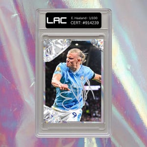 Erling Haaland Signed Autograph Card Print Signature Football Gift