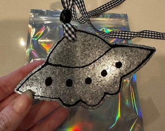 UFO Car Air Freshener | Handmade Spaceship Freshie, Stardust Glow Scent