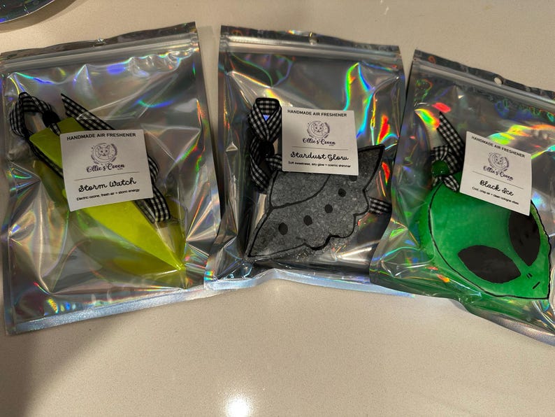 Alien Car Air Freshener | Extraterrestrial Freshie, Black Ice Scent image 4