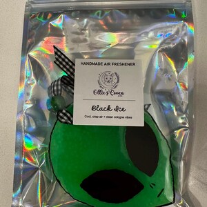 Alien Car Air Freshener | Extraterrestrial Freshie, Black Ice Scent image 3