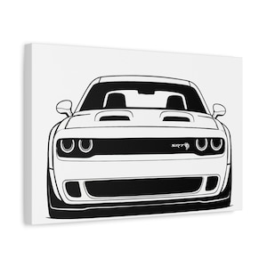 Dodge Challenger Canvas Print: Muscle Car Wall Art for Car Enthusiasts