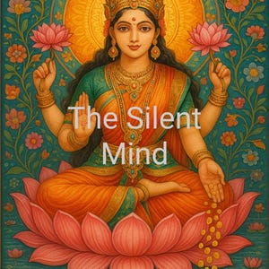 Lakshmi Goddess of Wealth on Lotus -Hindu Spiritual Wall Art | Vibrant Sacred Decor | Divine Feminine Energy Print