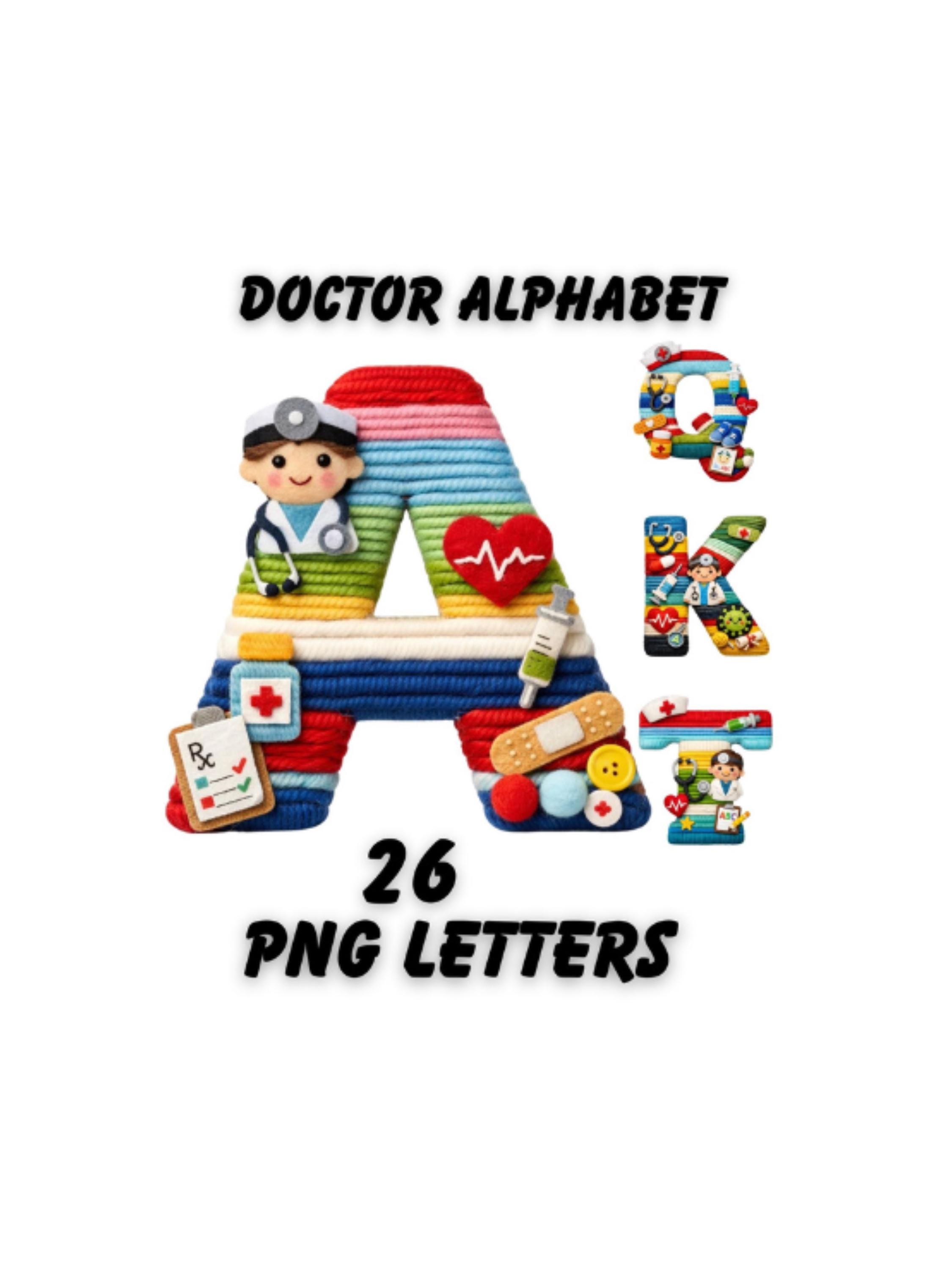 Doctors Letters Texture Doctor Alphabet PNG Letters A–Z, Craft, Sublimation, Playroom ...