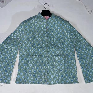 Indian Handmade Cotton Quilted Reversible floral print Jacket ( quilted cotton jacket, block print jacket, jacket for women )