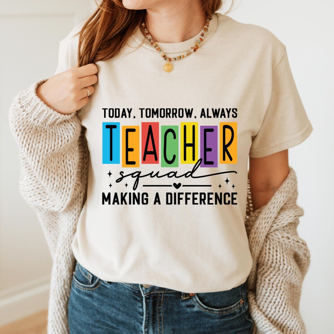 Teacher Squad T-shirt: Matching Team Tee, Back to School Staff Shirt - Etsy