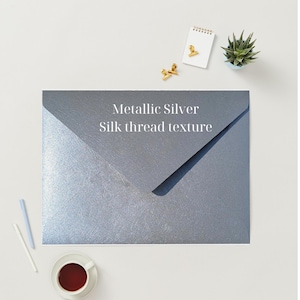 10  Envelopes, Luxury Wedding Envelope, Free Custom Foil Sticker, Save the Dates Rsvp Envelope, Elegant Stationery C6, C5, 5x7” A5