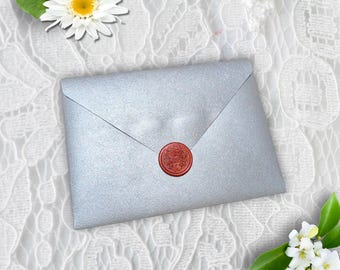 Smoky Grey Envelopes Size C6, C5, A5, A7 - Custom Foil Sticker