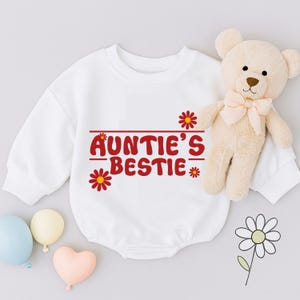 Auntie’s Bestie Baby Romper, Baby Outfit From Auntie, Baby Shower Gift, Baby Announcement, New Auntie Gift, Aunts Best Friend,Gift from Aunt