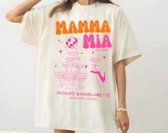 Personalized Mamma Mia Bachelorette Shirts | Dancing Queen Disco Bach Party