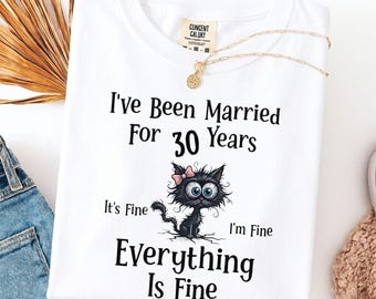 30th Anniversary Husband T-Shirt, 30 Year Wedding Anniversary Tee, Wedding Gifts for Older Couples