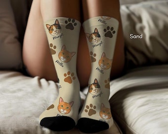 Personalized Pet Face Socks | Custom Cat Dog Photo Socks
