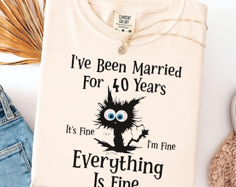 40th Anniversary Gift For Parents T-shirt | 40 Years Married, Ruby Anniversary
