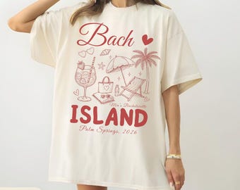 Bach Island Graphic T-Shirt, Tropical Bachelorette Tee