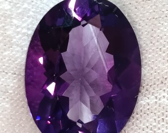 Hermosa piedra preciosa de amatista natural de gran tamaño de 8 quilates con forma ovalada, colgante para hacer joyas, piedra preciosa suelta.