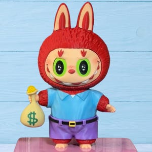 3D Print STI Mr.Crab Labubu Figure Dissembled |Anime Collectible | Resin Statue Custom Color & Size | Cute Desk Decor |Kawaii Gift for Fans