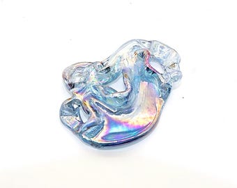 Hand Blown Glass |Multi Hole Freeform Focal Bead | Wayward Wind | Made in USA |FREE SHIPPING