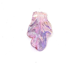 Hand Blown Glass |Mini Large Hole Freeform Focal Bead | Sunrise Shimmer| Made in USA |FREE SHIPPING