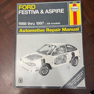 Ford Festiva Aspire 1988-1997 Haynes Manual de reparo automotivo todos os modelos
