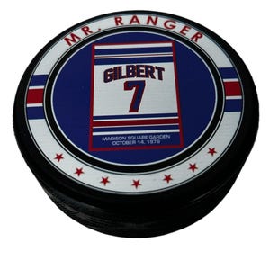 Rod Gilbert New York Rangers Hockey Puck