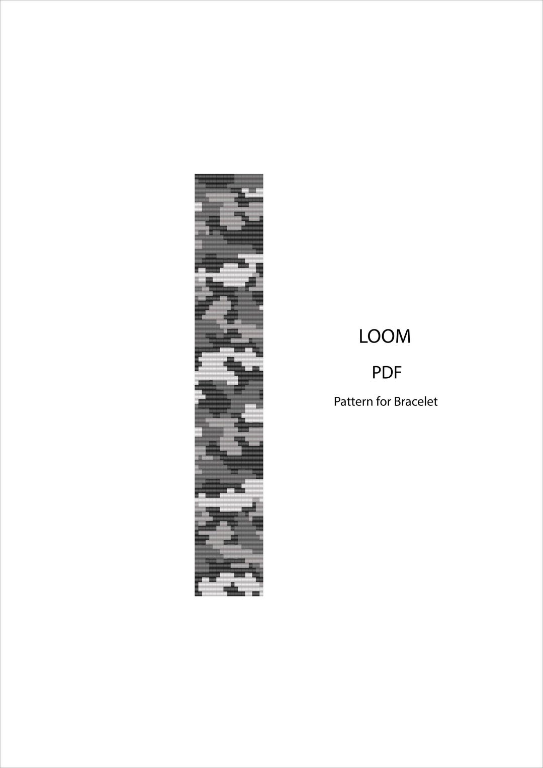 Camo Loom Bracelet Pattern | Miyuki Bead Weaving PDF - Etsy