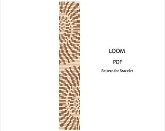 Miyuki Loom Bracelet Pattern – Geometric Spiral Design (PDF)