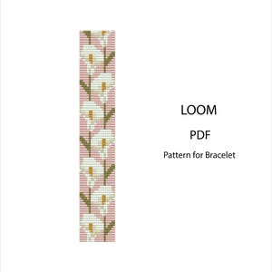 Calla Lily Bead Loom Bracelet Pattern PDF | Instant Download