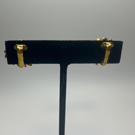 Vintage Richelieu gold tone pearl and faux diamon… - image 5