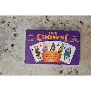 Five Crowns Card Game 100% Complete Five Suited Card Game with Box Bild 1