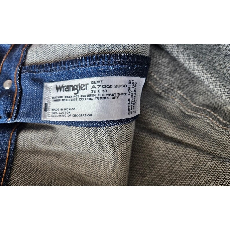 Pantalones vaqueros Wrangler Original Fit Cowboy Cut Pro Rodeo 13MWZ, nuevos, de stock antiguo, talla 38x33 imagen 5