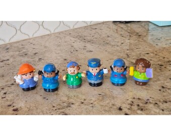 Fisher Price Little People Airport Workers Construction Total of 6