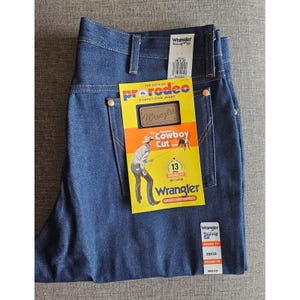 Pantalones vaqueros Wrangler Original Fit Cowboy Cut Pro Rodeo 13MWZ, nuevos, de stock antiguo, talla 38x33 imagen 1