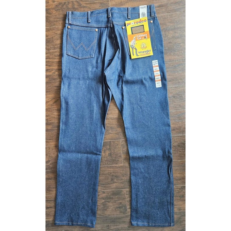 Pantalones vaqueros Wrangler Original Fit Cowboy Cut Pro Rodeo 13MWZ, nuevos, de stock antiguo, talla 38x33 imagen 3