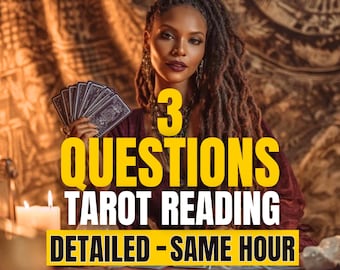 Lectura de tarot de 3 preguntas, Amor y claridad, Respuestas psíquicas intuitivas, Lectura psíquica, Lectura de tarot, Lectura médium