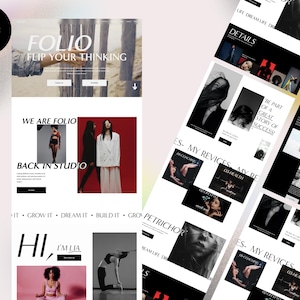 Squarespace Template for Creatives, Designers, Agencies And  Portfolios,Modern, Clean & Minimal Website Design 7.1 – FOLIO-