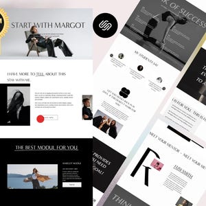 Squarespace Sales Page Template | Modern Landing Page for Coaches, Courses & Memberships | One Page Website Design -Margot-