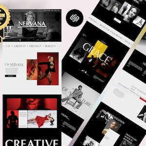 Squarespace Portfolio Template | Modern Creative Website Design for Designers, Photographers & Artists  -Nervana-
