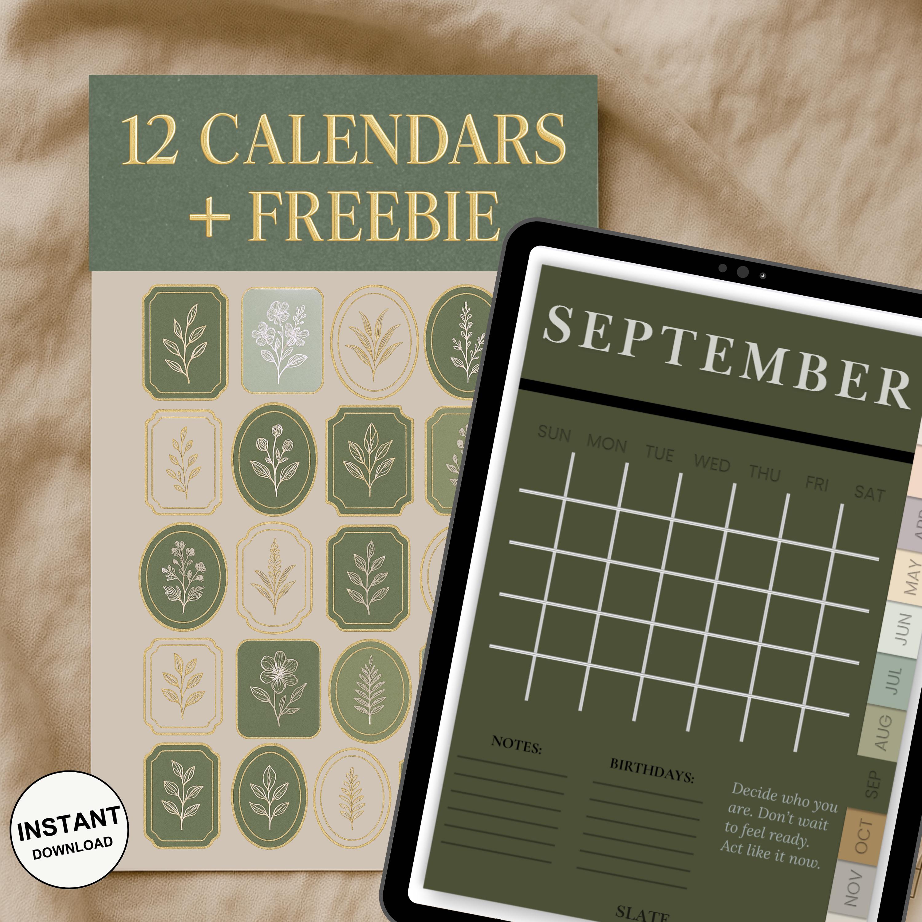 2026 Aesthetic Calendar | Minimalist Monthly Planner | Printable PDF ...