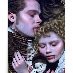 Poster Eternal Rest – Gothic Vampire Lovers in Coffin | Dark Romantic Art Print