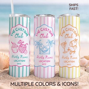 Custom Vacation Tumbler, Girls Trip Tumbler, Personalized Family Vacation Tumbler, Custom Birthday Cups, Beach Girls Trip Gifts image 1